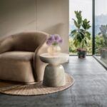 Avellino Travertine Finish Indoor / Outdoor Concrete End Table