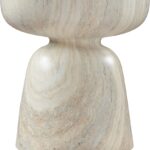 Avellino Travertine Finish Indoor / Outdoor Concrete End Table
