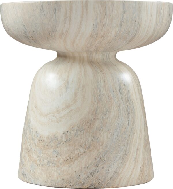 Avellino Travertine Finish Indoor / Outdoor Concrete End Table