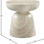 Avellino Travertine Finish Indoor / Outdoor Concrete End Table