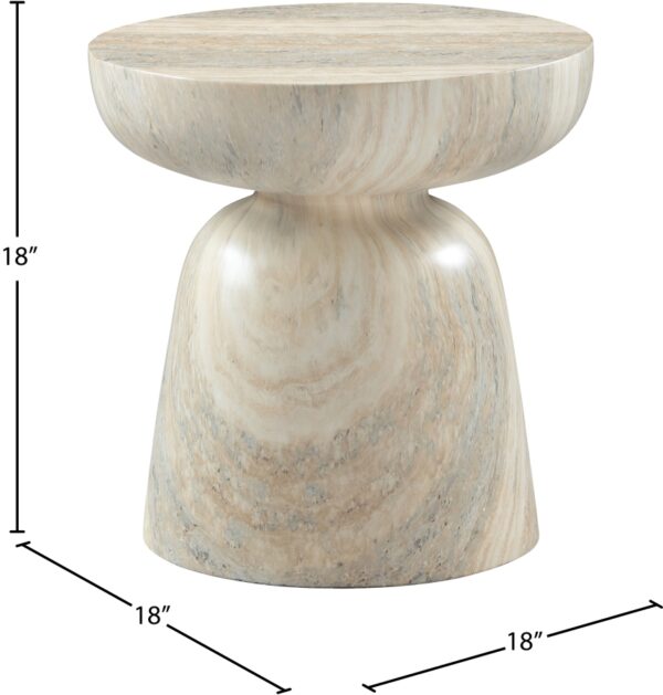 Avellino Travertine Finish Indoor / Outdoor Concrete End Table