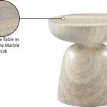 Avellino Travertine Finish Indoor / Outdoor Concrete End Table