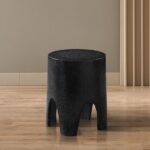 Foligno Terrazzo Pattern Finish Indoor / Outdoor Concrete End Table