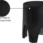 Foligno Terrazzo Pattern Finish Indoor / Outdoor Concrete End Table