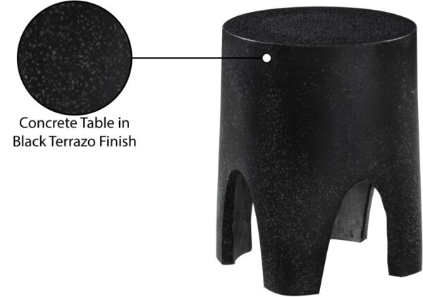 Foligno Terrazzo Pattern Finish Indoor / Outdoor Concrete End Table