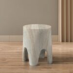 Foligno Travertine Finish Indoor / Outdoor Concrete End Table