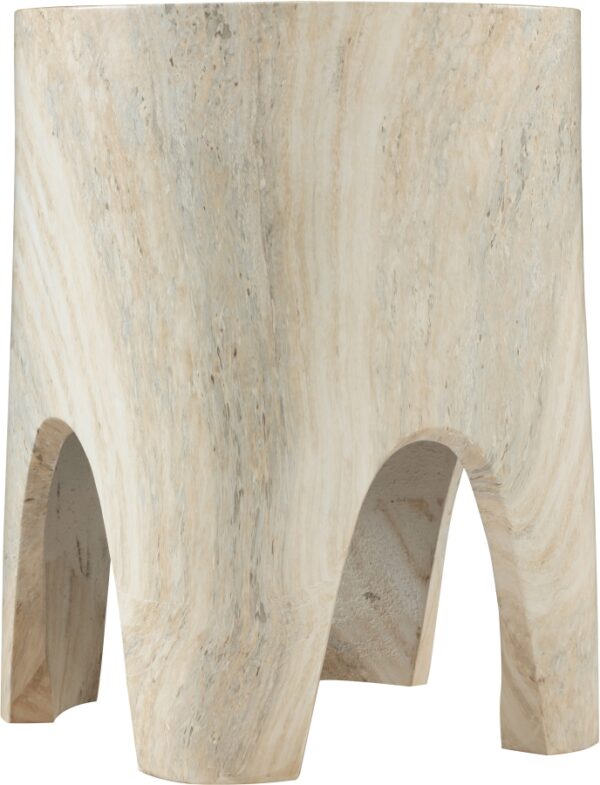 Foligno Travertine Finish Indoor / Outdoor Concrete End Table