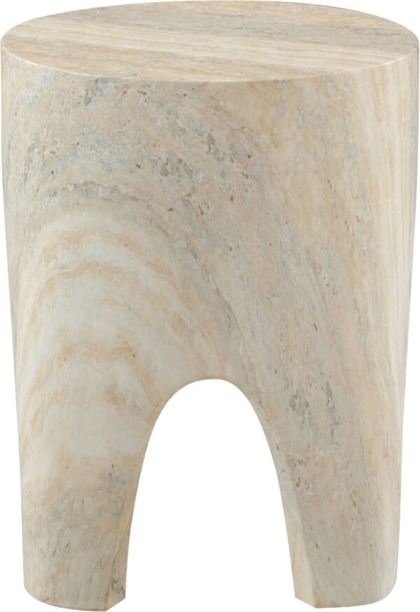 Foligno Travertine Finish Indoor / Outdoor Concrete End Table
