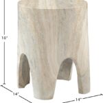 Foligno Travertine Finish Indoor / Outdoor Concrete End Table