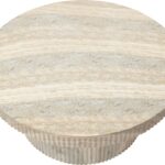 Legatto Travertine Finish Indoor/Outdoor Concrete Coffee Table