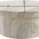 Legatto Travertine Finish Indoor/Outdoor Concrete Coffee Table