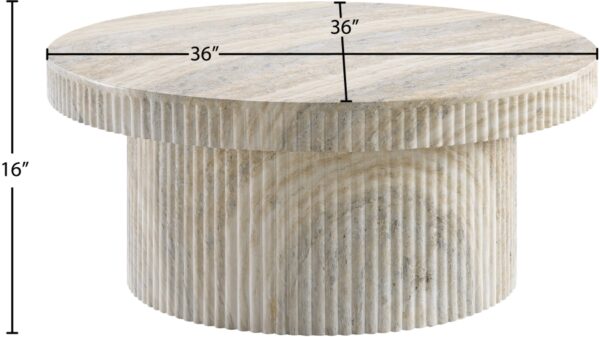 Legatto Travertine Finish Indoor/Outdoor Concrete Coffee Table