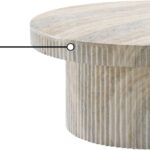 Legatto Travertine Finish Indoor/Outdoor Concrete Coffee Table