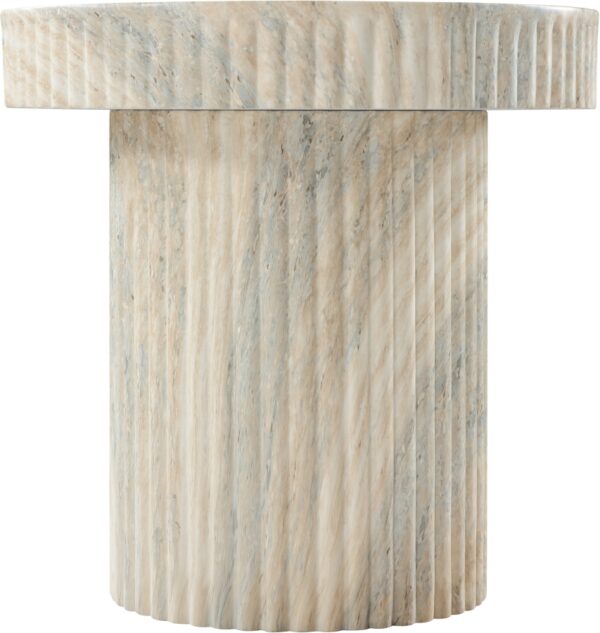 Legatto Travertine Finish Indoor/Outdoor Concrete End Table