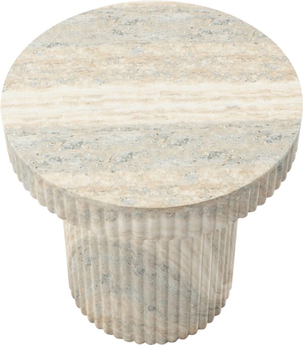 Legatto Travertine Finish Indoor/Outdoor Concrete End Table