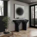 Pomezia Marble Finish Console Table