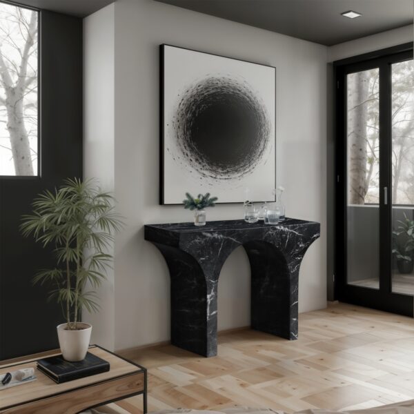 Pomezia Marble Finish Console Table