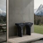 Pomezia Marble Finish Console Table