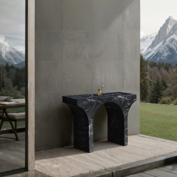 Pomezia Marble Finish Console Table