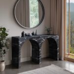 Faenza Marble Finish Console Table