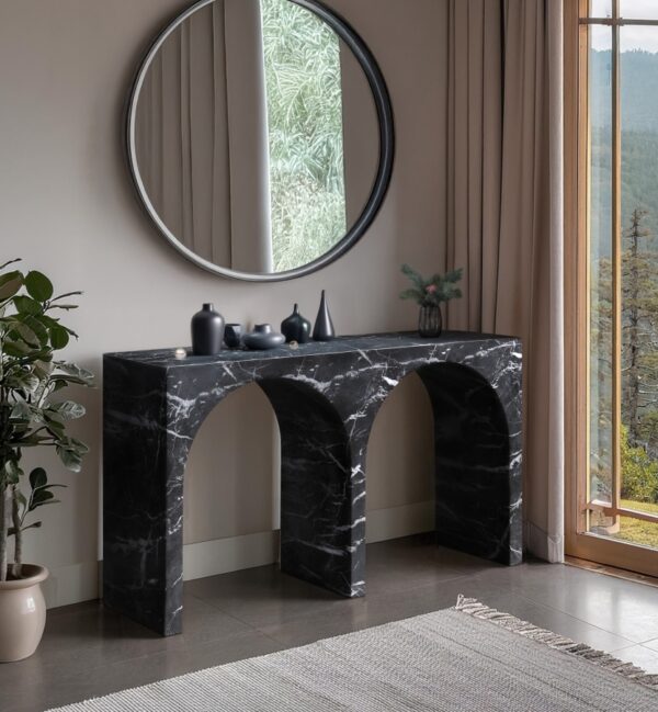 Faenza Marble Finish Console Table