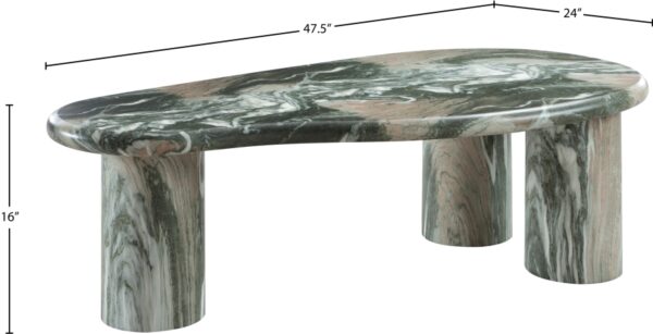 Sassari Marble Finish Indoor / Outdoor Concrete Coffee Table
