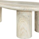 Sassari Travertine Finish Indoor / Outdoor Concrete Coffee Table