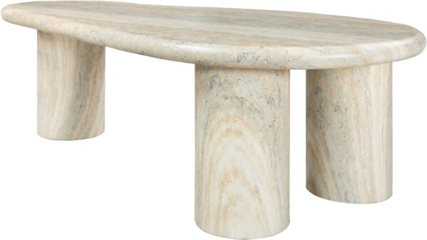 Sassari Travertine Finish Indoor / Outdoor Concrete Coffee Table