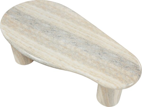 Sassari Travertine Finish Indoor / Outdoor Concrete Coffee Table