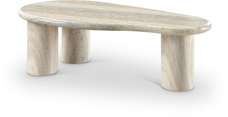 Sassari Travertine Finish Indoor / Outdoor Concrete Coffee Table