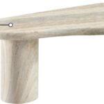 Sassari Travertine Finish Indoor / Outdoor Concrete Coffee Table