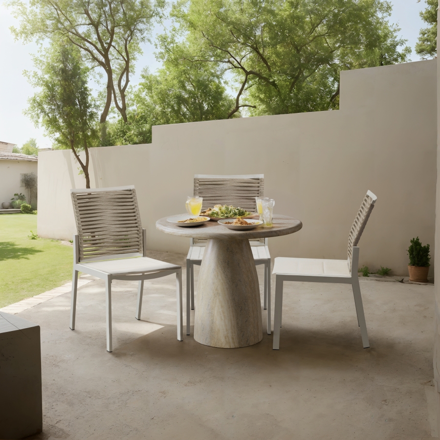 Cosenza Travertine Finish Indoor / Outdoor Concrete Dining Table