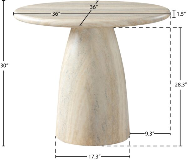 Cosenza Travertine Finish Indoor / Outdoor Concrete Dining Table