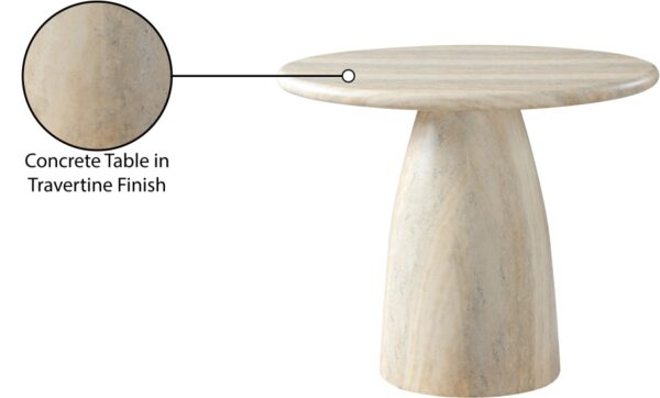 Cosenza Travertine Finish Indoor / Outdoor Concrete Dining Table