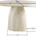 Cosenza Travertine Finish Indoor / Outdoor Concrete Dining Table