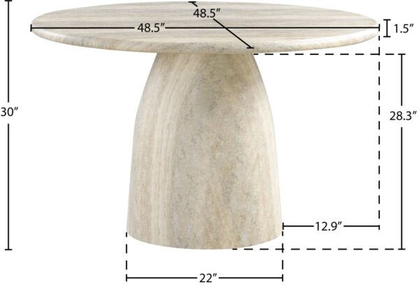 Cosenza Travertine Finish Indoor / Outdoor Concrete Dining Table