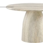 Cosenza Travertine Finish Indoor / Outdoor Concrete Dining Table
