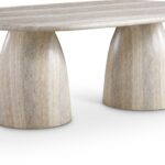 Cosenza Travertine Finish Indoor / Outdoor Concrete Dining Table