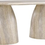 Cosenza Travertine Finish Indoor / Outdoor Concrete Dining Table