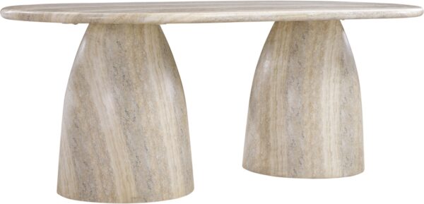 Cosenza Travertine Finish Indoor / Outdoor Concrete Dining Table