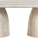 Cosenza Travertine Finish Indoor / Outdoor Concrete Dining Table