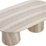Cosenza Travertine Finish Indoor / Outdoor Concrete Dining Table