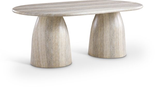 Cosenza Travertine Finish Indoor / Outdoor Concrete Dining Table