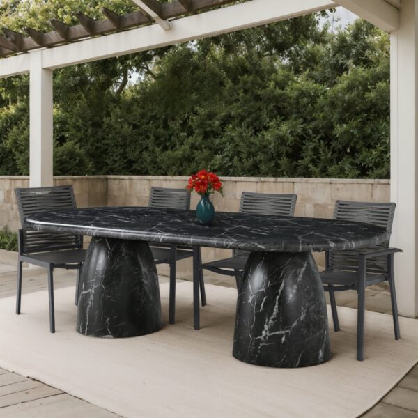 Cosenza Marble Finish Indoor / Outdoor Concrete Dining Table