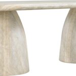 Cosenza Travertine Finish Indoor / Outdoor Concrete Dining Table