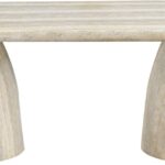 Cosenza Travertine Finish Indoor / Outdoor Concrete Dining Table