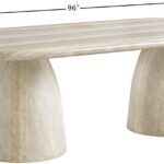 Cosenza Travertine Finish Indoor / Outdoor Concrete Dining Table