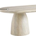 Cosenza Travertine Finish Indoor / Outdoor Concrete Dining Table