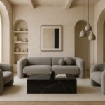 Piazza Marble Finish Indoor/Outdoor Concrete Coffee Table