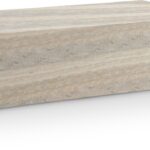 Piazza Travertine Finish Indoor/Outdoor Concrete Coffee Table